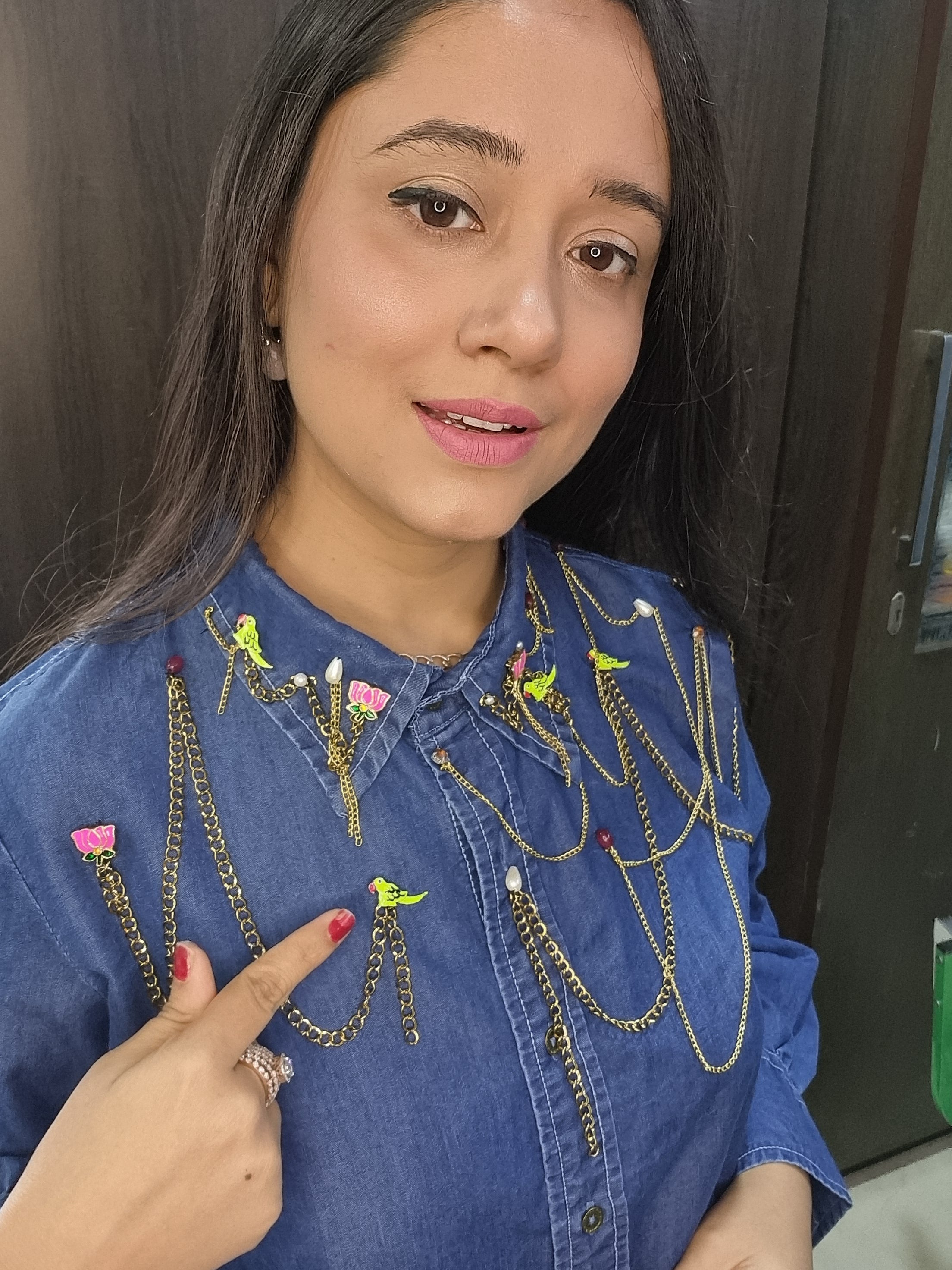 2500/- Chains denim shirt