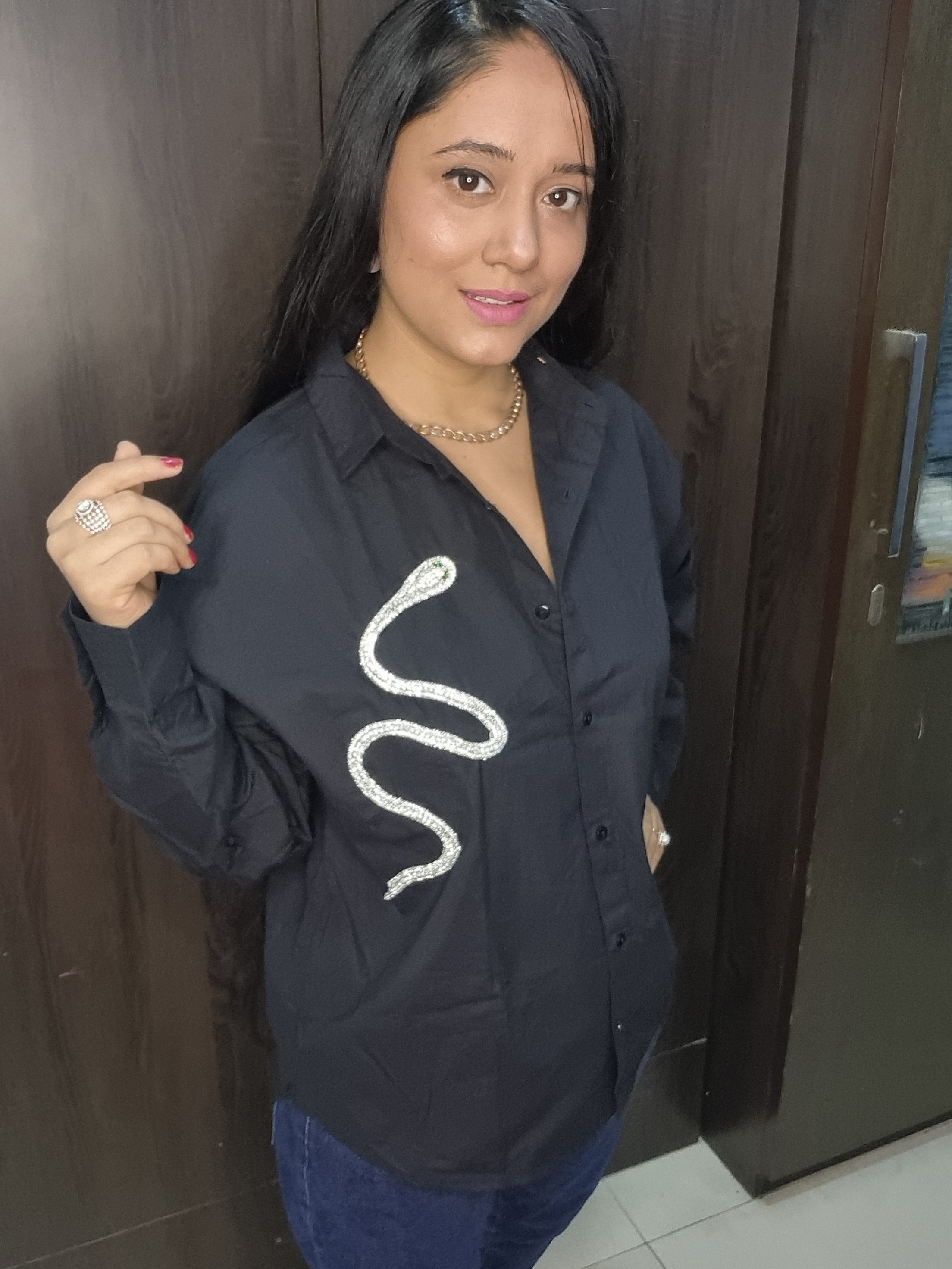 2800/- Black Serpent Shirt