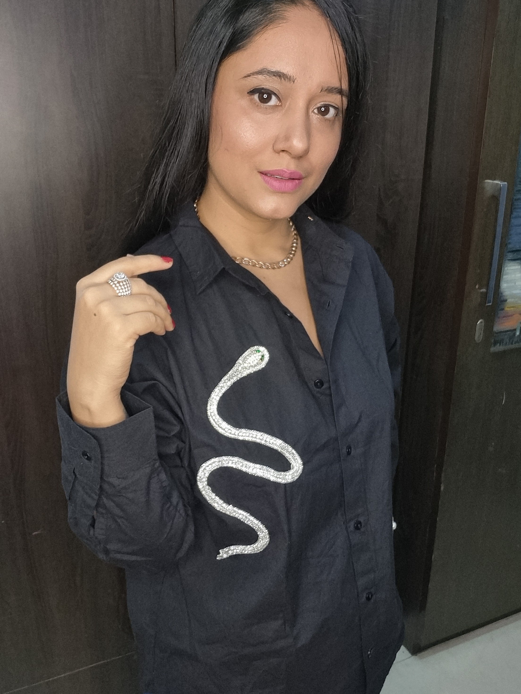 2800/- Black Serpent Shirt