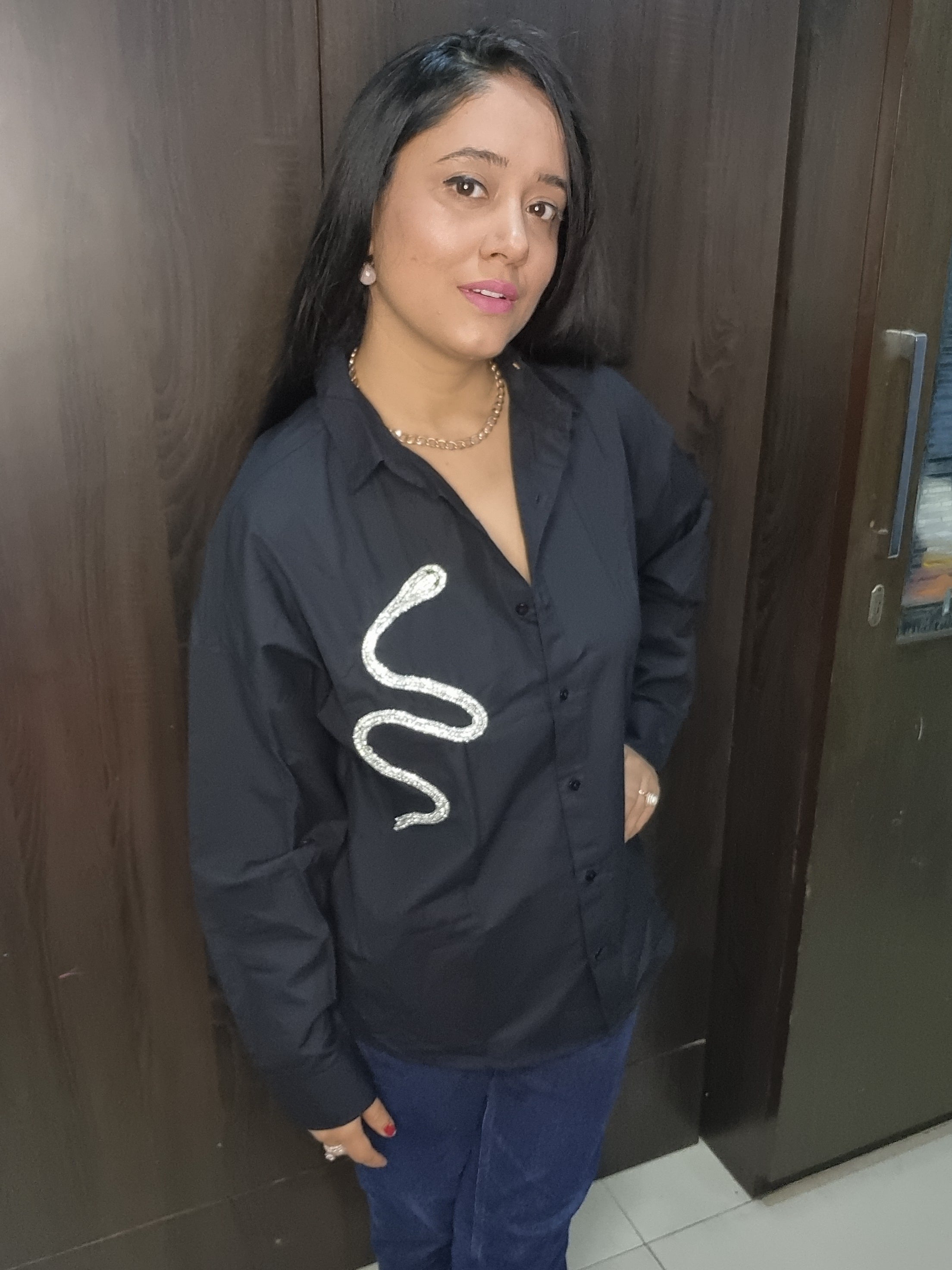 2800/- Black Serpent Shirt