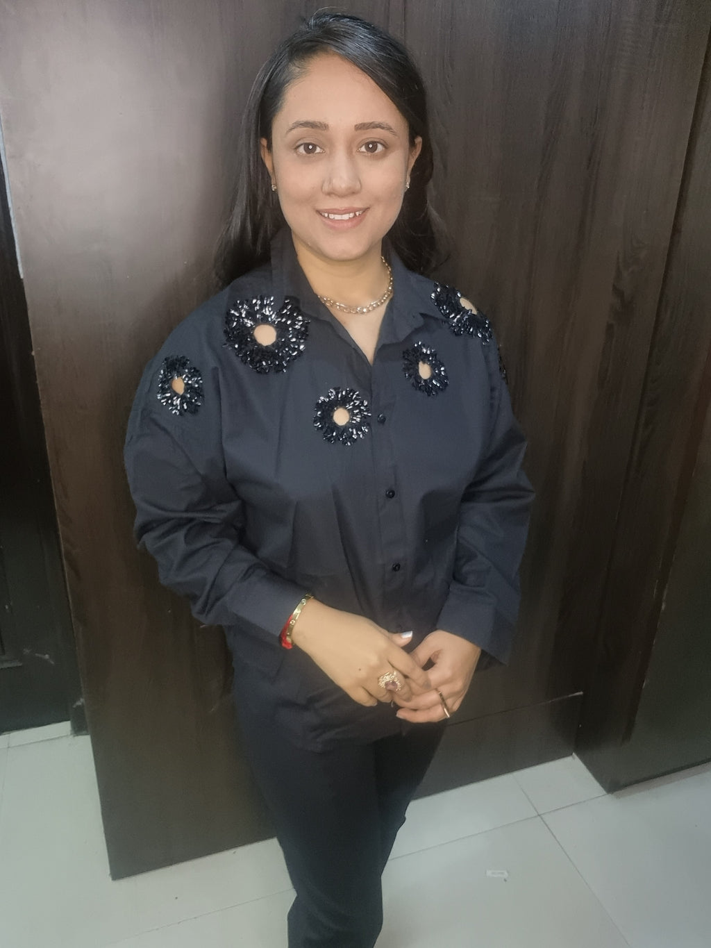 2500/- black cut work shirt